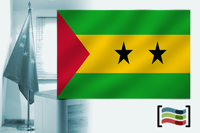 Bandera de Santo Tomé y Príncipe para despacho