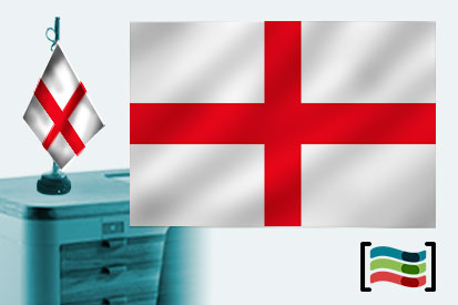 Bandera de Inglaterra sobremesa bordada