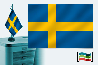 Bandera de Suecia sobremesa bordada