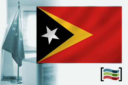 Bandera de Timor Oriental para despacho