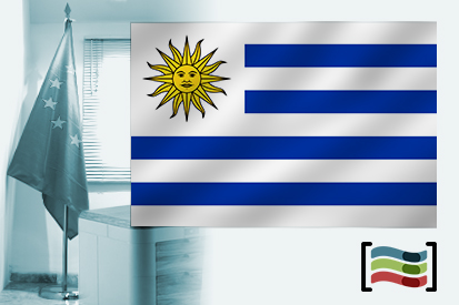 Bandera de Uruguay para despacho