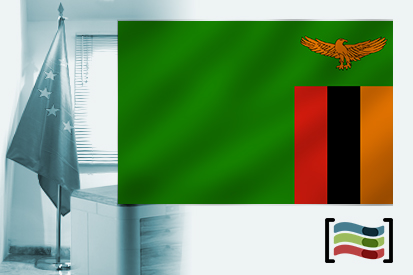 Bandera de Zambia para despacho