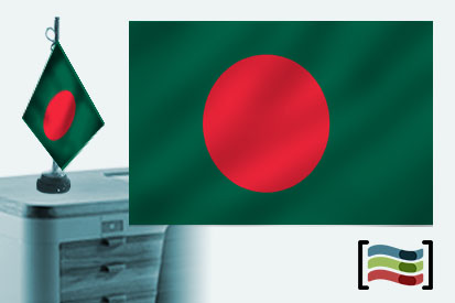 Bandera de Bangladesh sobremesa bordada