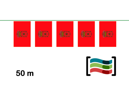 Banderines Navarra 50m de plástico