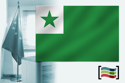 Bandera de Esperanto para despacho