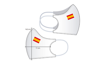 Mascarilla personalizada con bandera