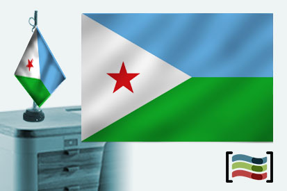 Bandera de Djibouti sobremesa bordada