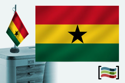 Bandera de Ghana sobremesa bordada