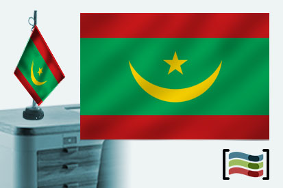 Bandera de Mauritania sobremesa bordada