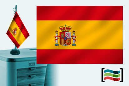 Bandera de España sobremesa bordada