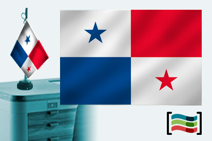 Bandera de Panamá sobremesa bordada