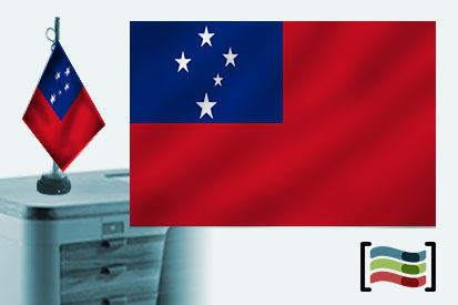 Bandera de Samoa Occidental sobremesa bordada