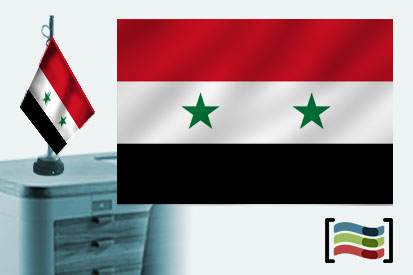 Bandera de Siria sobremesa bordada
