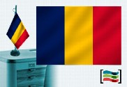 Bandera de Chad sobremesa bordada
