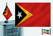 Bandera de Timor Oriental sobremesa bordada