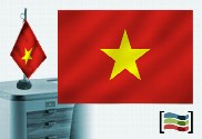 Bandera de Vietnam sobremesa bordada