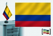 Bandera de Colombia s/e sobremesa bordada