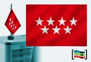 Bandera de Comunidad de Madrid sobremesa bordada