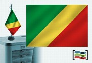 Bandera de Congo sobremesa bordada
