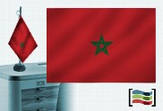 Bandera de Marruecos sobremesa bordada