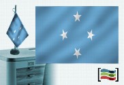 Bandera de Micronesia sobremesa bordada