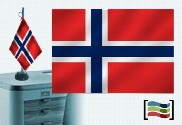 Bandera de Noruega sobremesa bordada