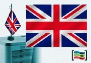 Bandera de Reino Unido sobremesa bordada