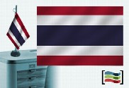 Bandera de Tailandia sobremesa bordada