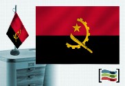 Bandera de Angola sobremesa bordada