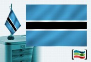 Bandera de Botswana sobremesa bordada