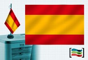 Bandera de España sin escudo sobremesa bordada