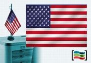 Bandera de Estados Unidos sobremesa bordada