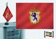 Bandera de León sobremesa bordada