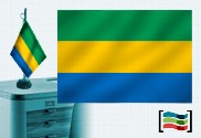 Bandera de Gabón sobremesa bordada