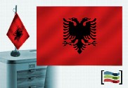 Bandera de Albania sobremesa bordada