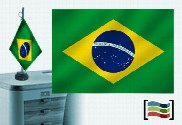 Bandera de Brasil sobremesa bordada