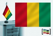 Bandera de Guinea sobremesa bordada