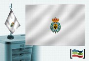 Bandera de Santa Cruz de Tenerife sobremesa bordada