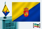 Bandera de Gran Canaria sobremesa bordada