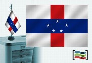 Bandera de Antillas Holandesas sobremesa bordada