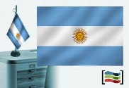 Bandera de Argentina sobremesa bordada