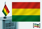 Bandera de Bolivia sobremesa bordada