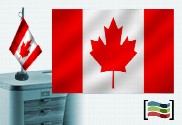 Bandera de Canadá sobremesa bordada