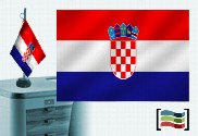 Bandera de Croacia sobremesa bordada