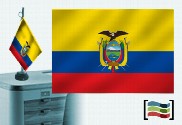 Bandera de Ecuador sobremesa bordada