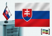 Bandera de Eslovaquia sobremesa bordada