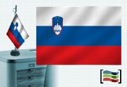 Bandera de Eslovenia sobremesa bordada