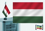 Bandera de Hungría sobremesa bordada