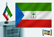 Bandera de Guinea Ecuatorial sobremesa bordada