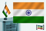 Bandera de India sobremesa bordada